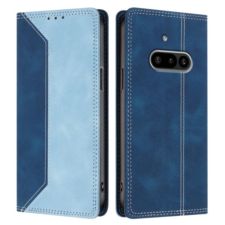 For Nothing Phone 3a Skin Feel Two-tone RFID Blocking Vegan Leather Phone Case