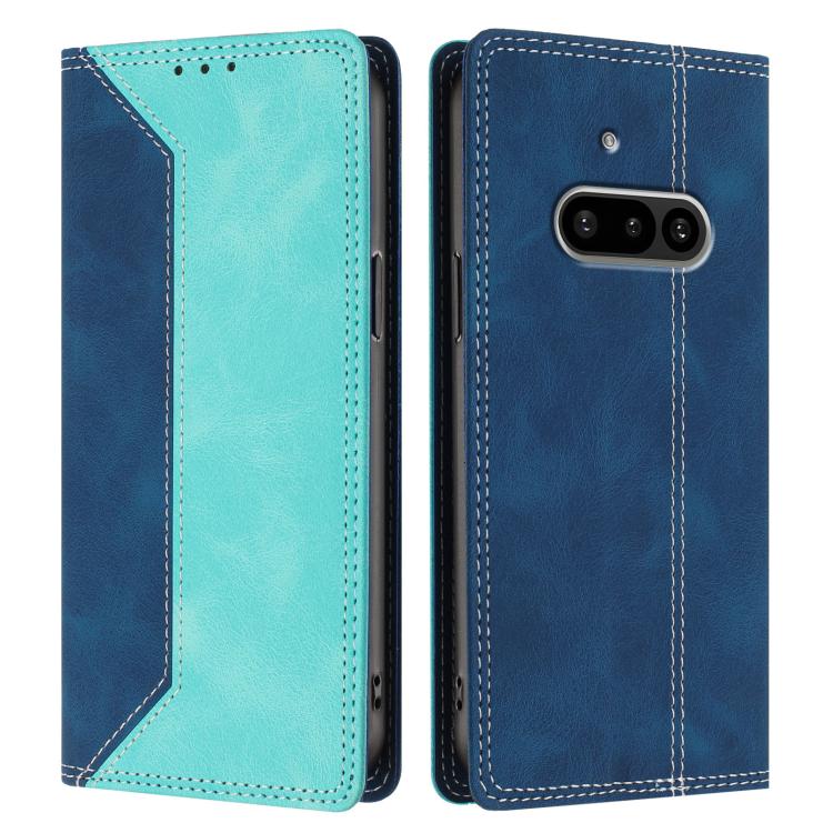 For Nothing Phone 3a Skin Feel Two-tone RFID Blocking Vegan Leather Phone Case