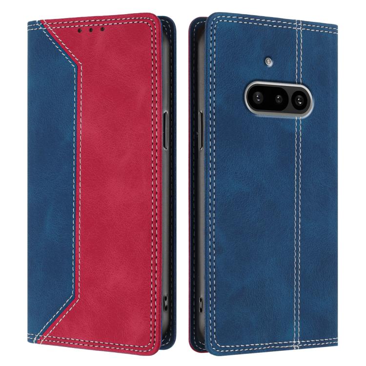For Nothing Phone 3a Skin Feel Two-tone RFID Blocking Vegan Leather Phone Case