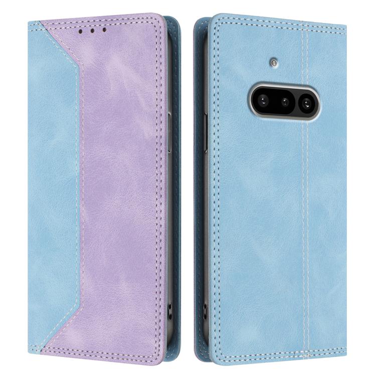 For Nothing Phone 3a Skin Feel Two-tone RFID Blocking Vegan Leather Phone Case