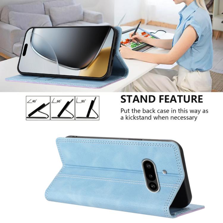 For Nothing Phone 3a Skin Feel Two-tone RFID Blocking Vegan Leather Phone Case