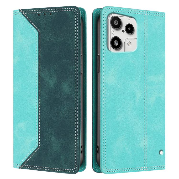 For Nothing Phone 3a Lite Skin Feel Two-tone RFID Blocking Vegan Leather Phone Case