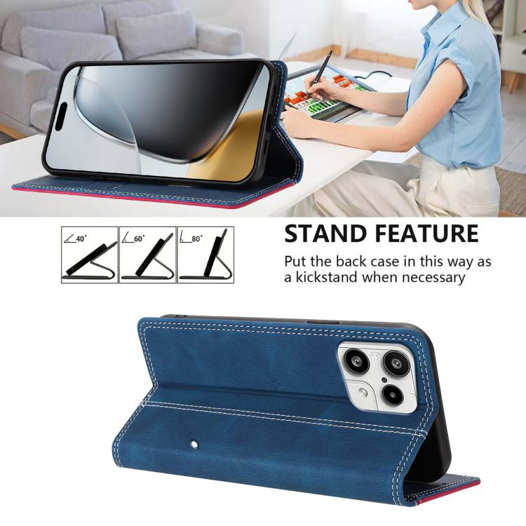 For Nothing Phone 3a Lite Skin Feel Two-tone RFID Blocking Vegan Leather Phone Case