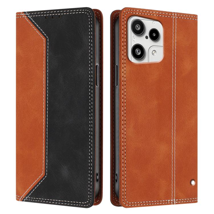 For Nothing Phone 3a Lite Skin Feel Two-tone RFID Blocking Vegan Leather Phone Case