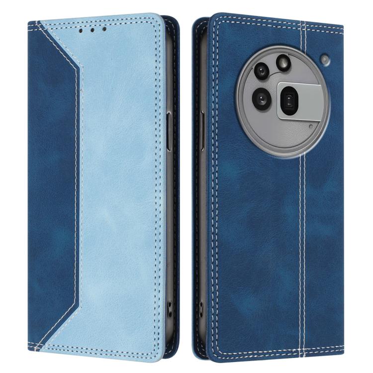 For Nothing Phone 3a Pro Skin Feel Two-tone RFID Blocking Vegan Leather Phone Case