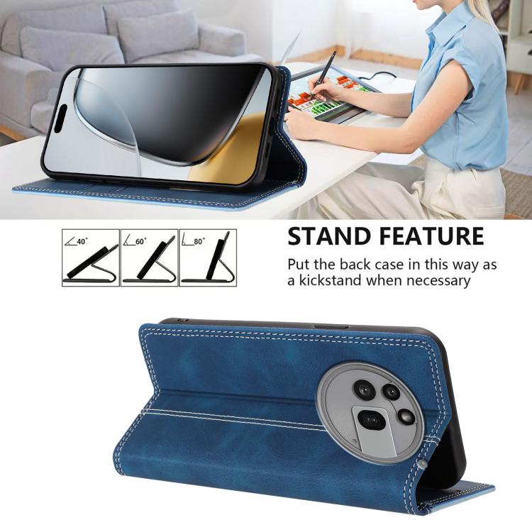 For Nothing Phone 3a Pro Skin Feel Two-tone RFID Blocking Vegan Leather Phone Case