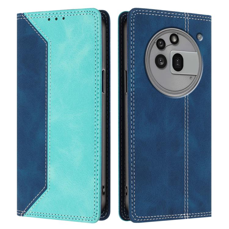 For Nothing Phone 3a Pro Skin Feel Two-tone RFID Blocking Vegan Leather Phone Case