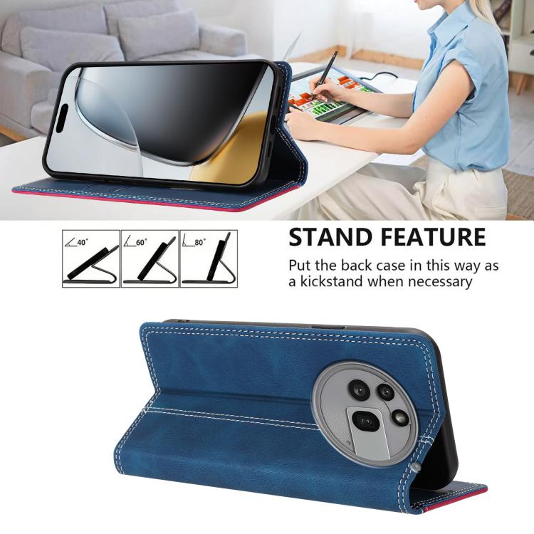 For Nothing Phone 3a Pro Skin Feel Two-tone RFID Blocking Vegan Leather Phone Case