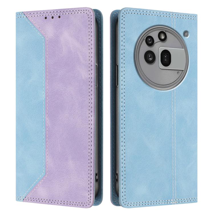 For Nothing Phone 3a Pro Skin Feel Two-tone RFID Blocking Vegan Leather Phone Case