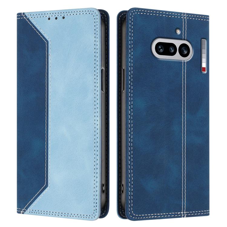 For Nothing Phone 4a Skin Feel Two-tone RFID Blocking Vegan Leather Phone Case