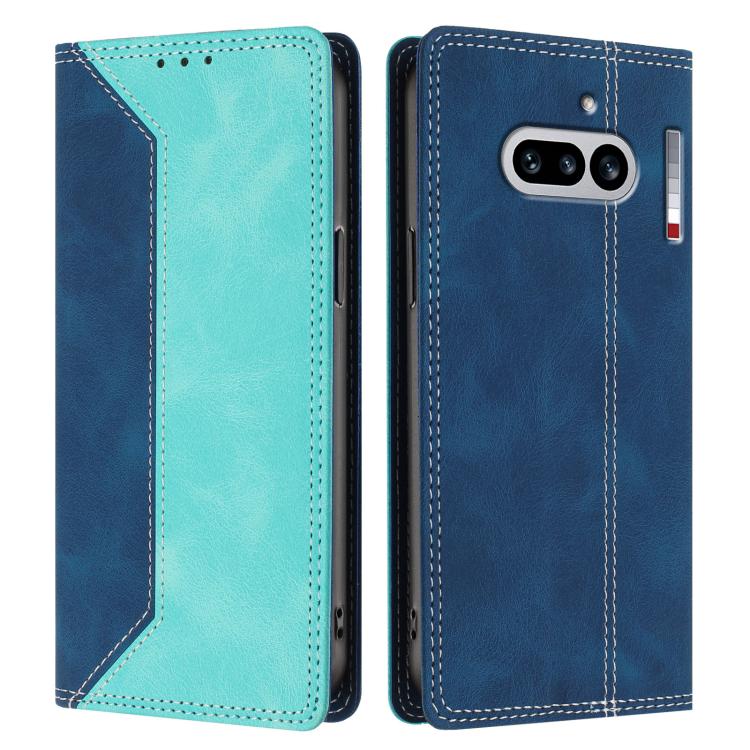 For Nothing Phone 4a Skin Feel Two-tone RFID Blocking Vegan Leather Phone Case