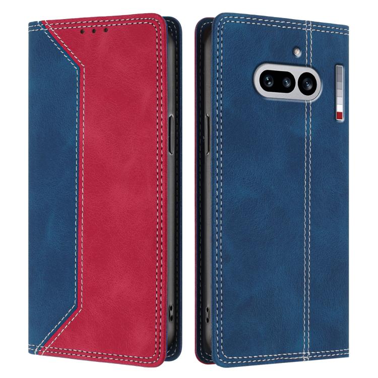 For Nothing Phone 4a Skin Feel Two-tone RFID Blocking Vegan Leather Phone Case