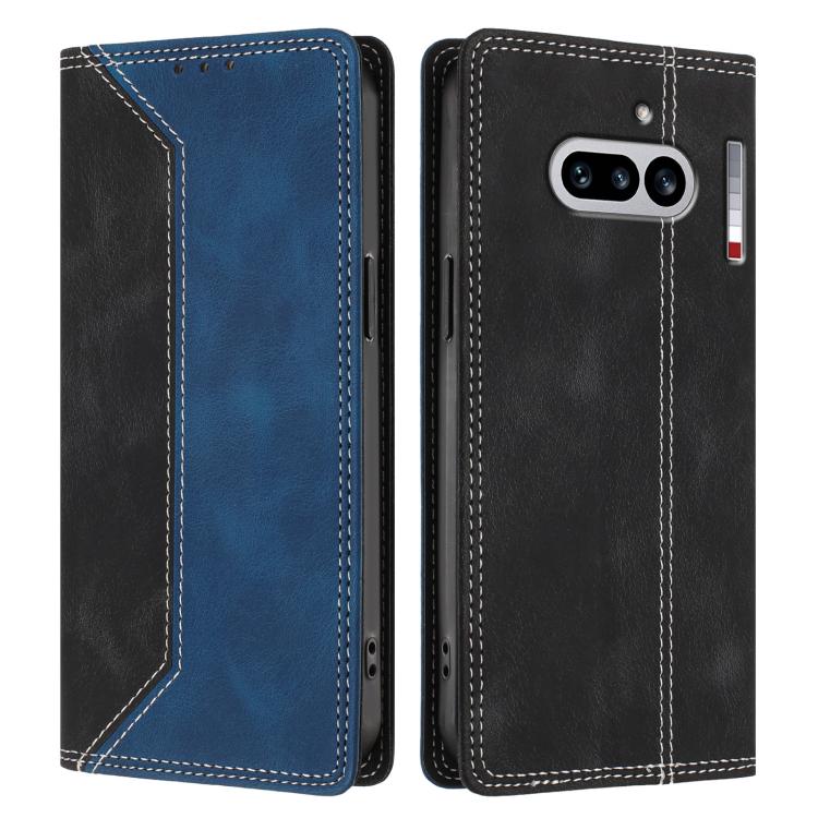 For Nothing Phone 4a Skin Feel Two-tone RFID Blocking Vegan Leather Phone Case