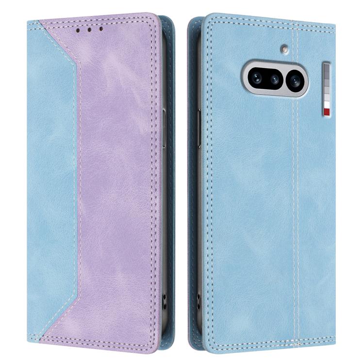 For Nothing Phone 4a Skin Feel Two-tone RFID Blocking Vegan Leather Phone Case