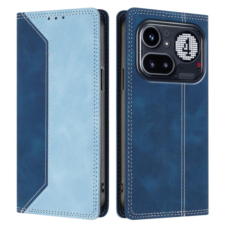 For Nothing Phone 4a Pro Skin Feel Two-tone RFID Blocking Vegan Leather Phone Case