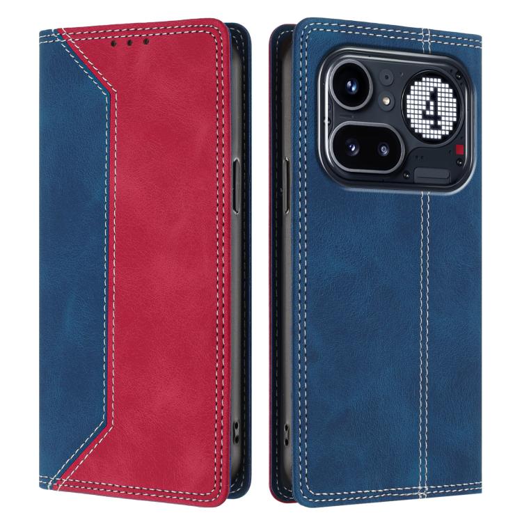 For Nothing Phone 4a Pro Skin Feel Two-tone RFID Blocking Vegan Leather Phone Case