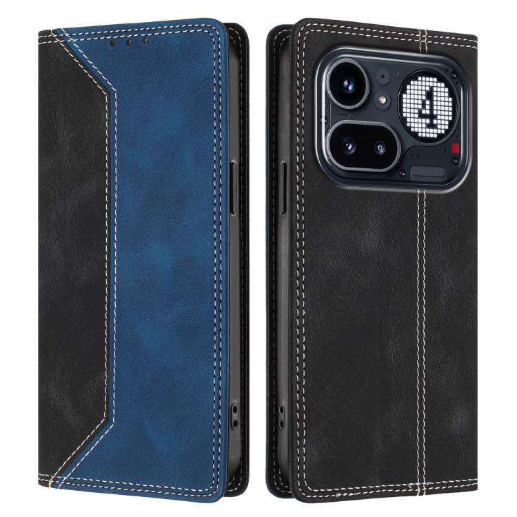 For Nothing Phone 4a Pro Skin Feel Two-tone RFID Blocking Vegan Leather Phone Case