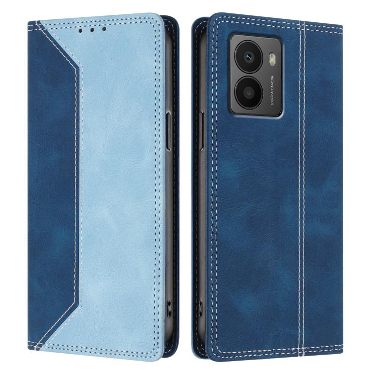 For HMD Fusion Skin Feel Two-tone RFID Blocking Vegan Leather Phone Case