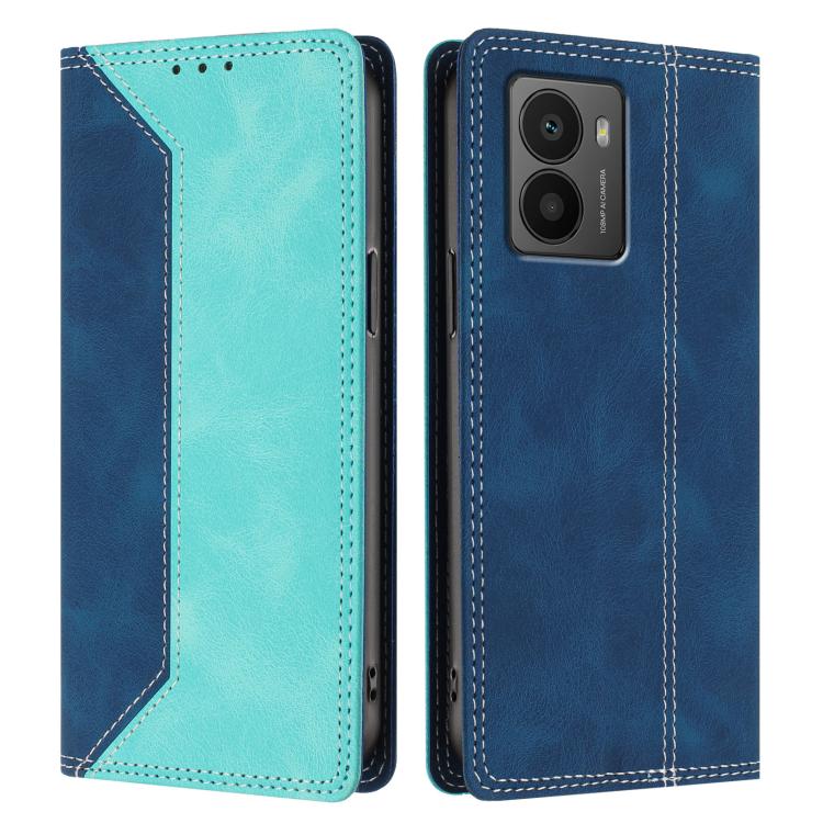 For HMD Fusion Skin Feel Two-tone RFID Blocking Vegan Leather Phone Case