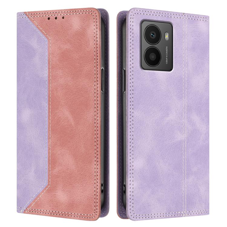 For HMD Fusion Skin Feel Two-tone RFID Blocking Vegan Leather Phone Case