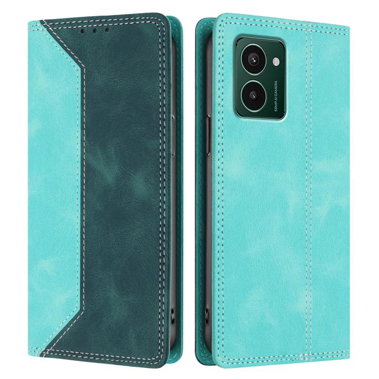 For HMD Pulse Pro / Pulse / Pulse+ Skin Feel Two-tone RFID Blocking Vegan Leather Phone Case