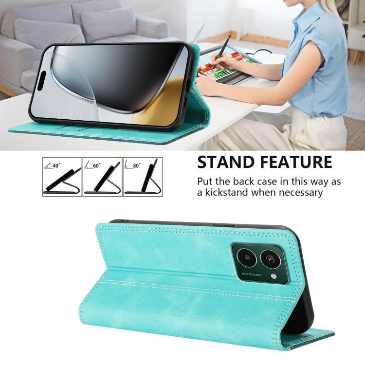 For HMD Pulse Pro / Pulse / Pulse+ Skin Feel Two-tone RFID Blocking Vegan Leather Phone Case