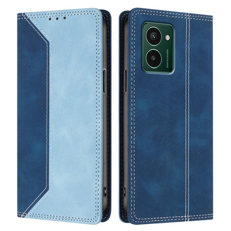 For HMD Pulse Pro / Pulse / Pulse+ Skin Feel Two-tone RFID Blocking Vegan Leather Phone Case