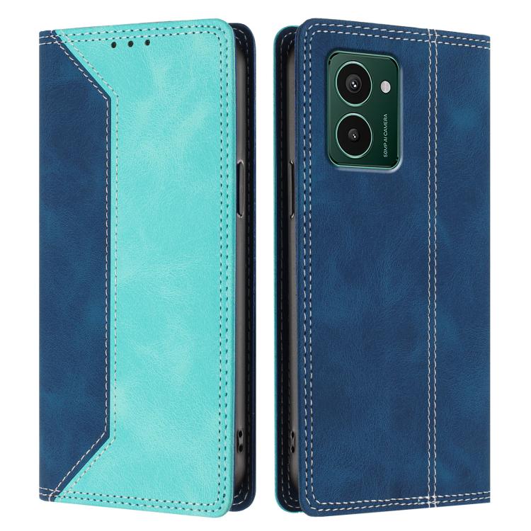 For HMD Pulse Pro / Pulse / Pulse+ Skin Feel Two-tone RFID Blocking Vegan Leather Phone Case