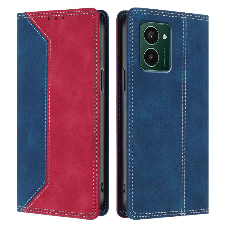 For HMD Pulse Pro / Pulse / Pulse+ Skin Feel Two-tone RFID Blocking Vegan Leather Phone Case