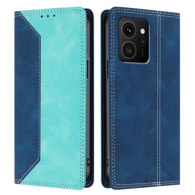 For HMD Skyline Skin Feel Two-tone RFID Blocking Vegan Leather Phone Case