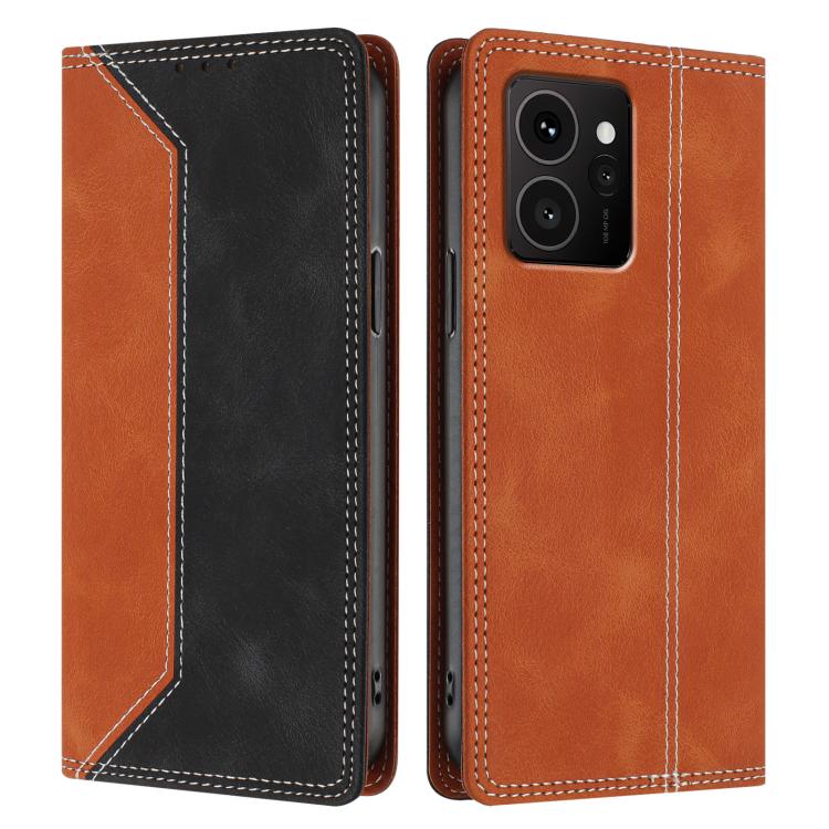For HMD Skyline Skin Feel Two-tone RFID Blocking Vegan Leather Phone Case