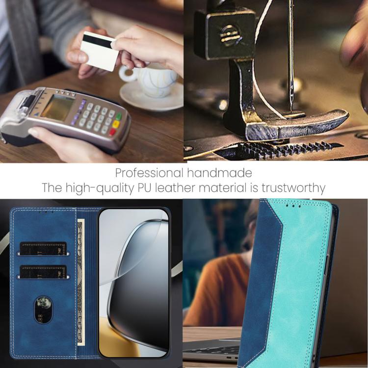 For Nokia G22 Skin Feel Two-tone RFID Blocking Vegan Leather Phone Case