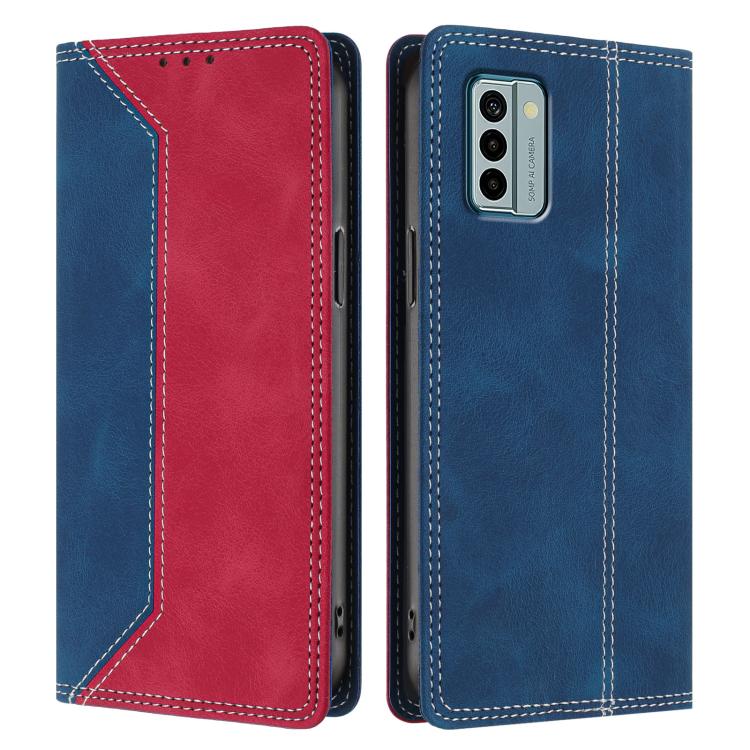 For Nokia G22 Skin Feel Two-tone RFID Blocking Vegan Leather Phone Case