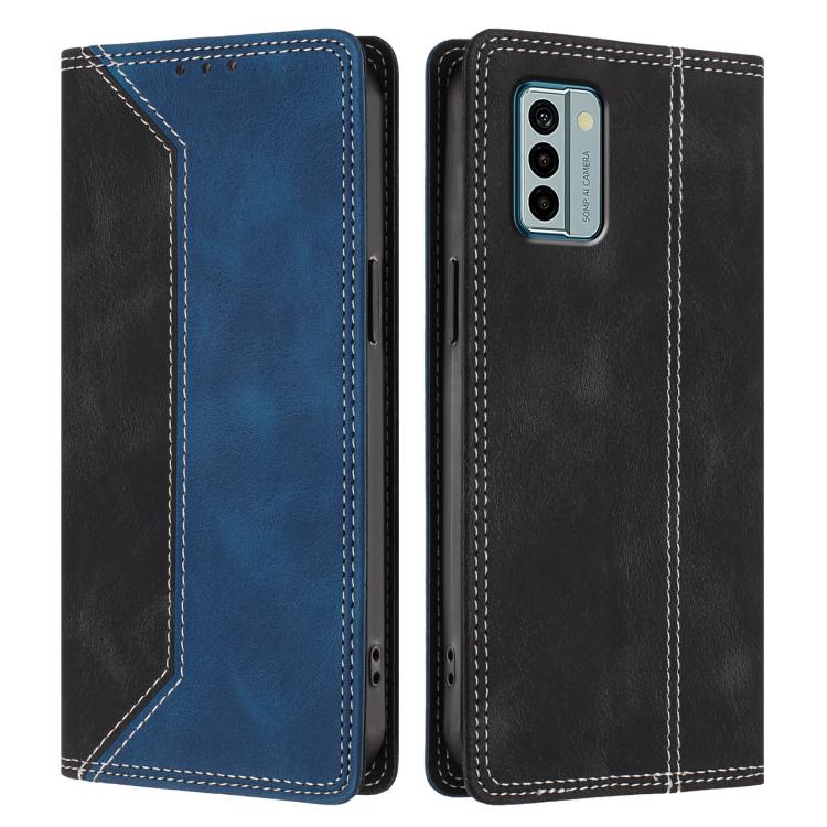 For Nokia G22 Skin Feel Two-tone RFID Blocking Vegan Leather Phone Case
