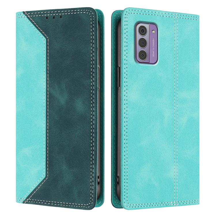 For Nokia G42 / G310 5G Skin Feel Two-tone RFID Blocking Vegan Leather Phone Case