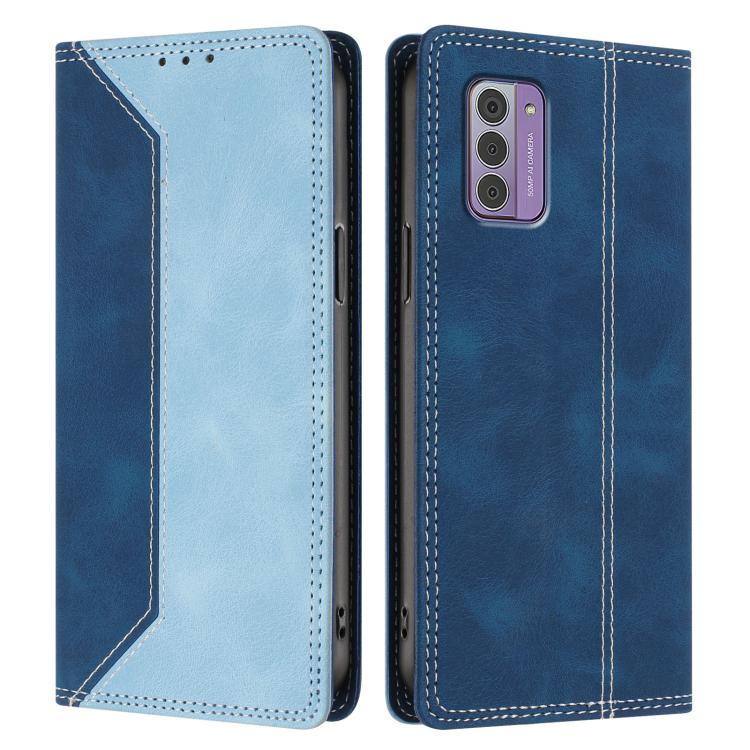 For Nokia G42 / G310 5G Skin Feel Two-tone RFID Blocking Vegan Leather Phone Case