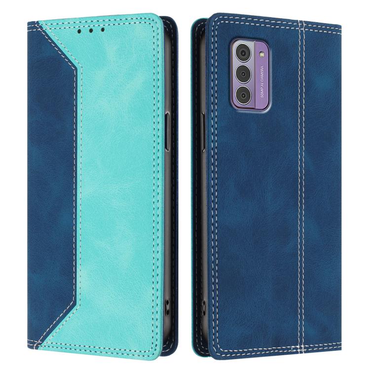 For Nokia G42 / G310 5G Skin Feel Two-tone RFID Blocking Vegan Leather Phone Case