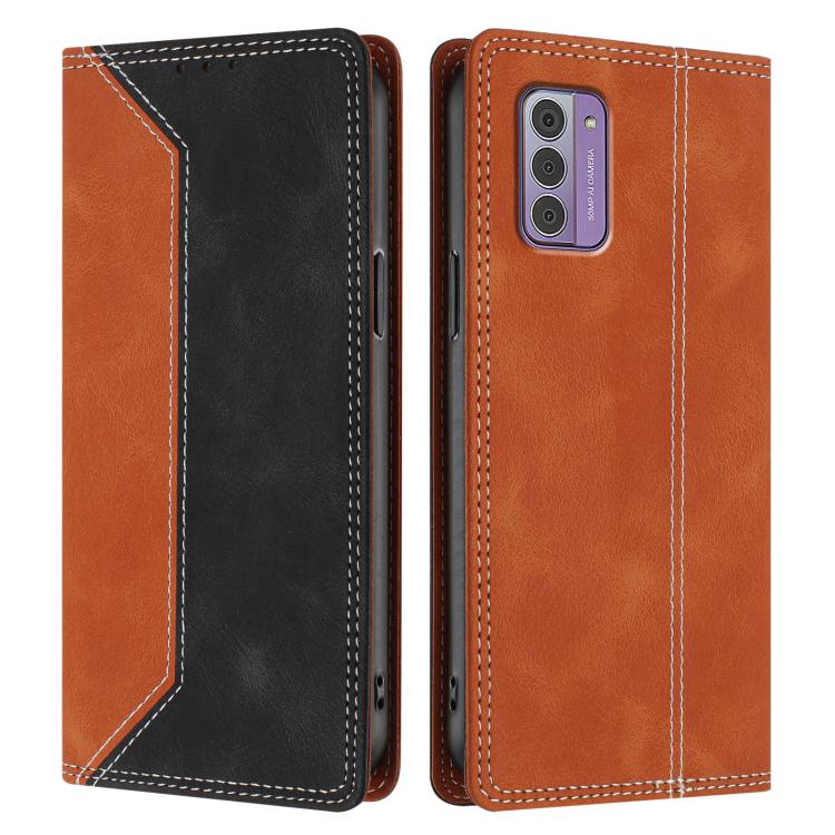 For Nokia G42 / G310 5G Skin Feel Two-tone RFID Blocking Vegan Leather Phone Case