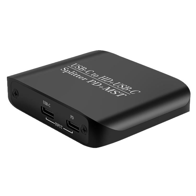 NK-E70 Type-C to HDTV, Type-C 4K 60Hz PD Power Port HD Video Splitter, Support MST and SST - Black