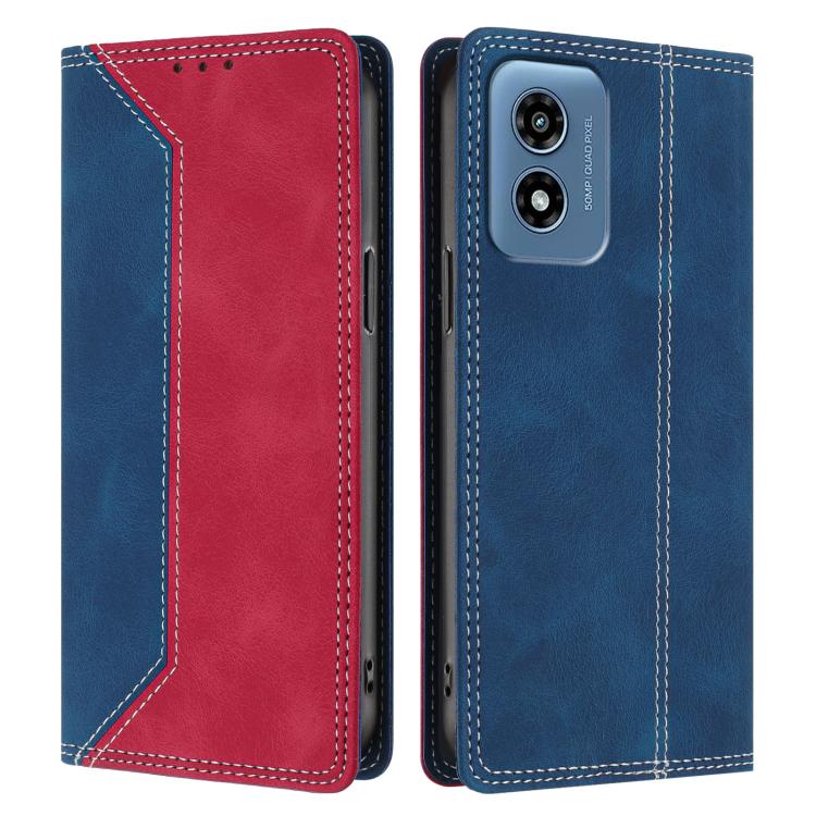 For Motorola Moto G 5G 2024 Skin Feel Two-tone RFID Blocking Vegan Leather Phone Case