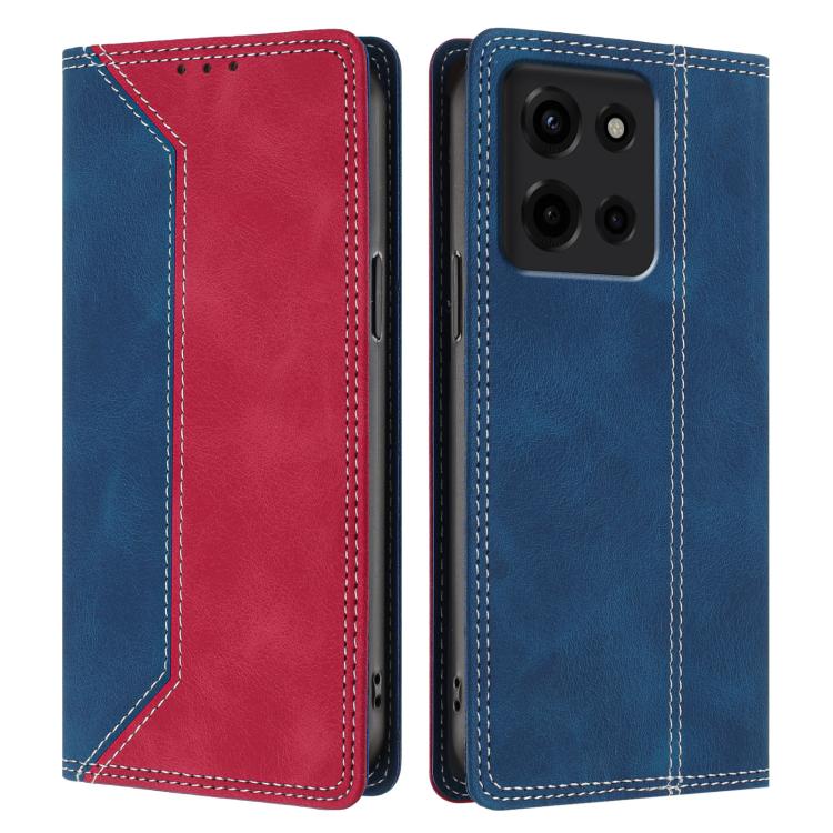 For Motorola Moto G 5G 2025 Skin Feel Two-tone RFID Blocking Vegan Leather Phone Case