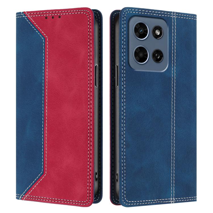 For Motorola Moto G 5G 2026 Skin Feel Two-tone RFID Blocking Vegan Leather Phone Case