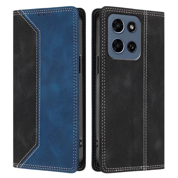 For Motorola Moto G 5G 2026 Skin Feel Two-tone RFID Blocking Vegan Leather Phone Case