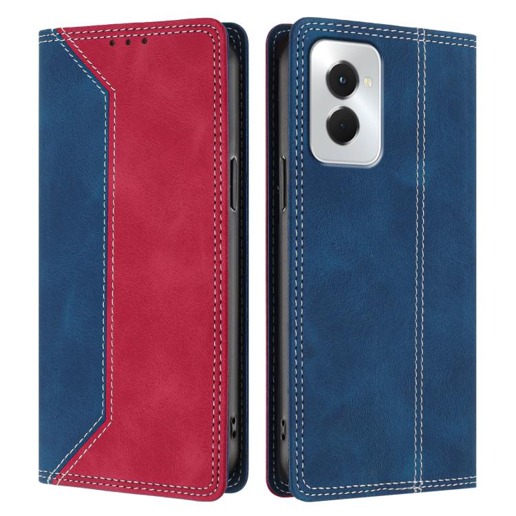 For Motorola Moto G Power 5G 2024 Skin Feel Two-tone RFID Blocking Vegan Leather Phone Case