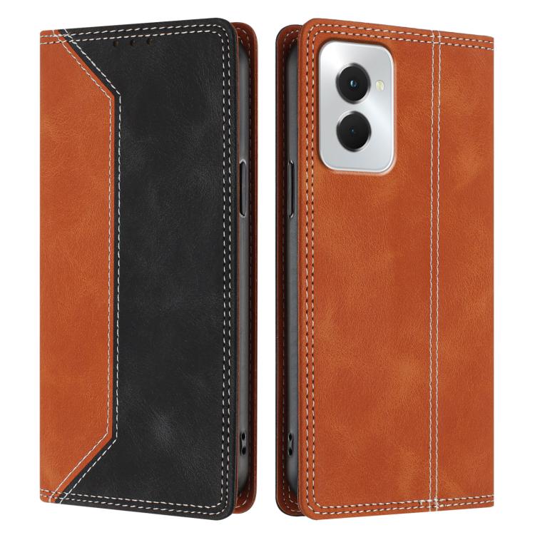 For Motorola Moto G Power 5G 2024 Skin Feel Two-tone RFID Blocking Vegan Leather Phone Case