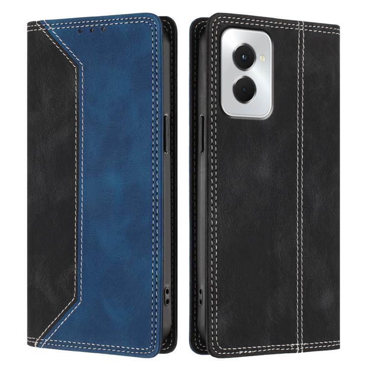 For Motorola Moto G Power 5G 2024 Skin Feel Two-tone RFID Blocking Vegan Leather Phone Case