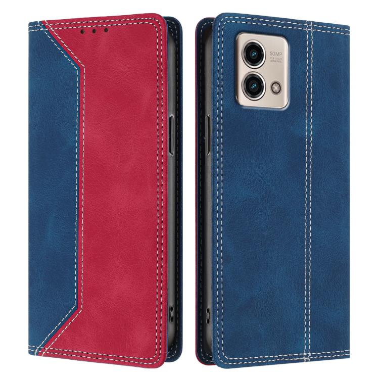 For Motorola Moto G Stylus 5G 2023 Skin Feel Two-tone RFID Blocking Vegan Leather Phone Case