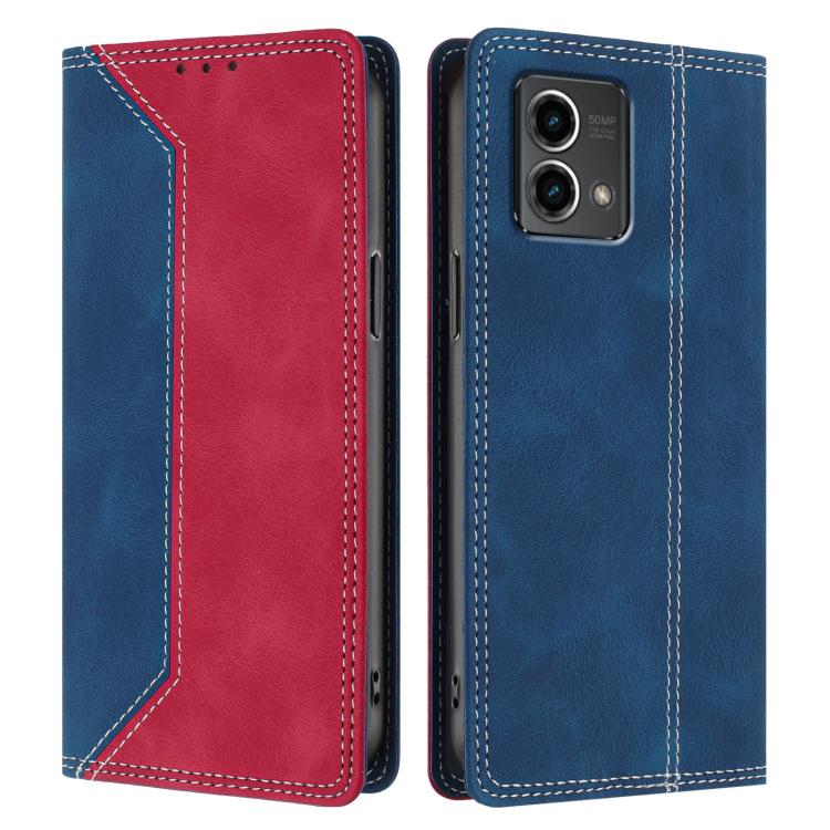 For Motorola Moto G Stylus 5G 2024 Skin Feel Two-tone RFID Blocking Vegan Leather Phone Case
