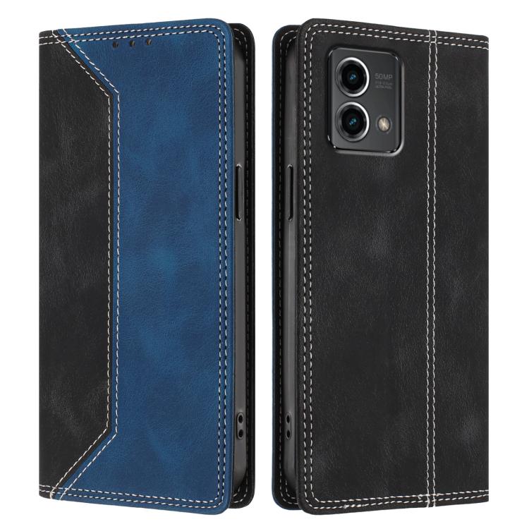 For Motorola Moto G Stylus 5G 2024 Skin Feel Two-tone RFID Blocking Vegan Leather Phone Case