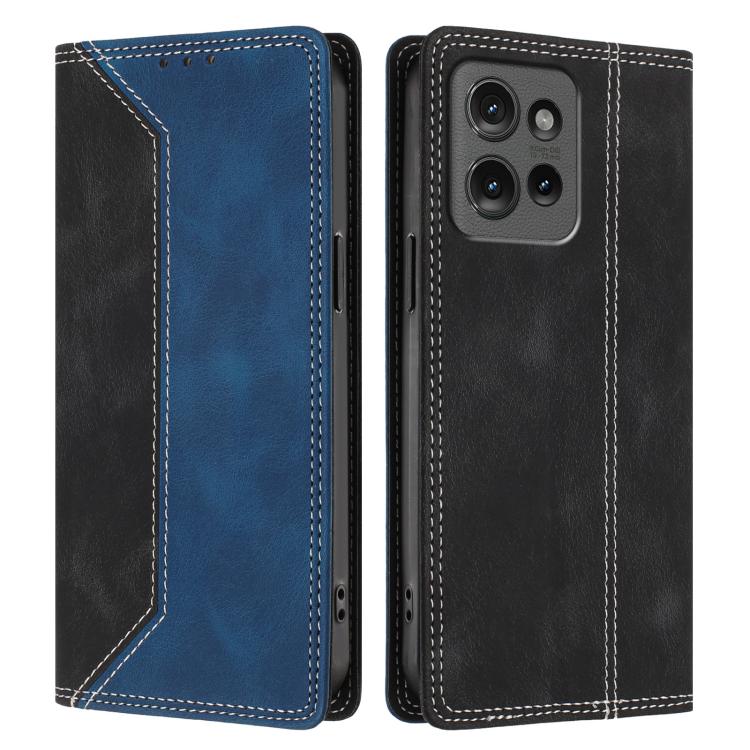 For Motorola Edge 70 Fusion Skin Feel Two-tone RFID Blocking Vegan Leather Phone Case